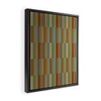 Mixed Stripes Pattern XX Retro Earthy Framed Canvas Print Gallery Image 2