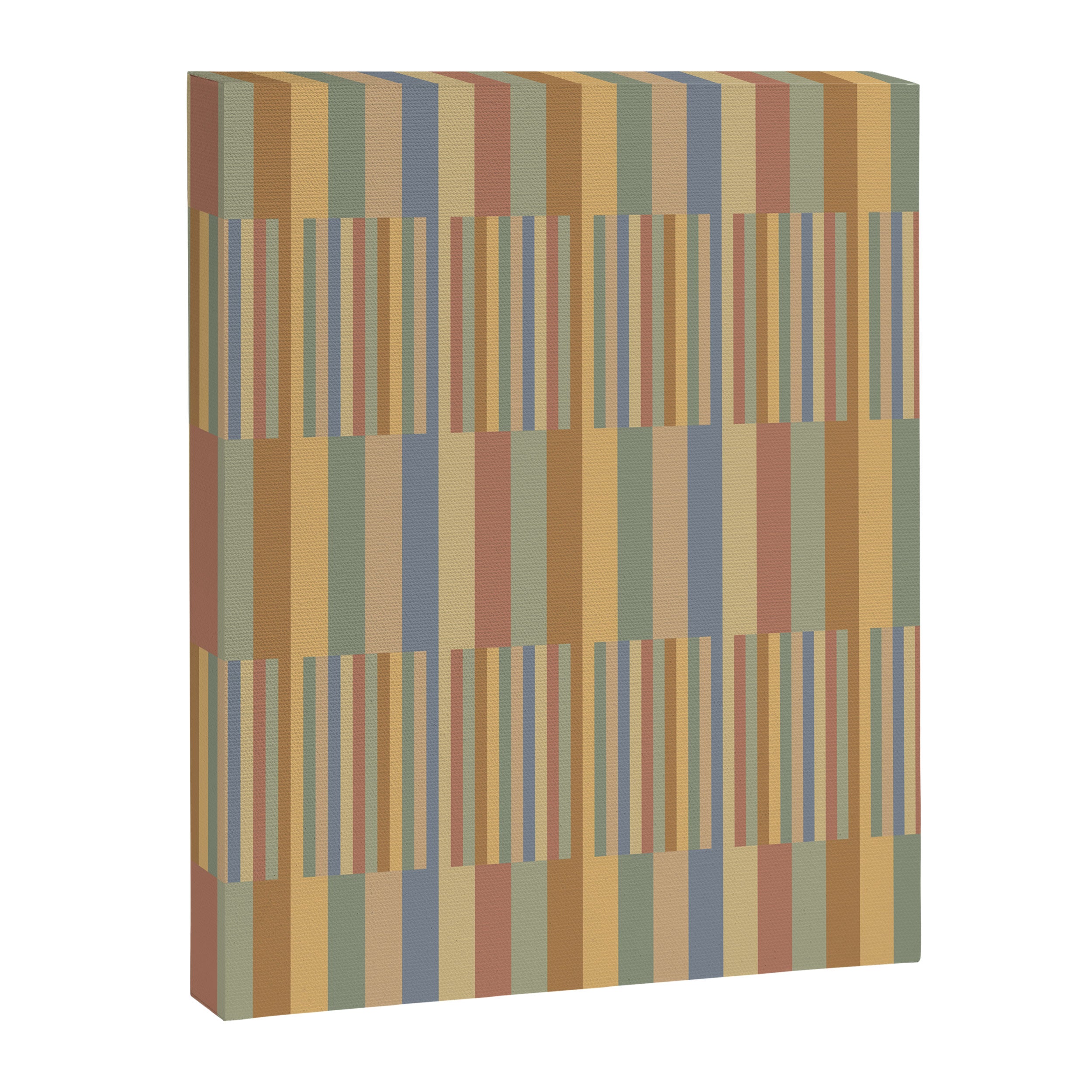 Mixed Stripes Pattern XXI Pastel Vintage Canvas Print Gallery Image 8