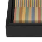 Mixed Stripes Pattern XXI Pastel Vintage Framed Canvas Print Gallery Image 3