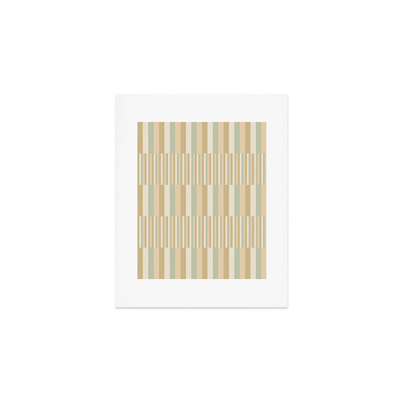 Mixed Stripes Pattern XXII Natural Boho Art Print Gallery Image 1