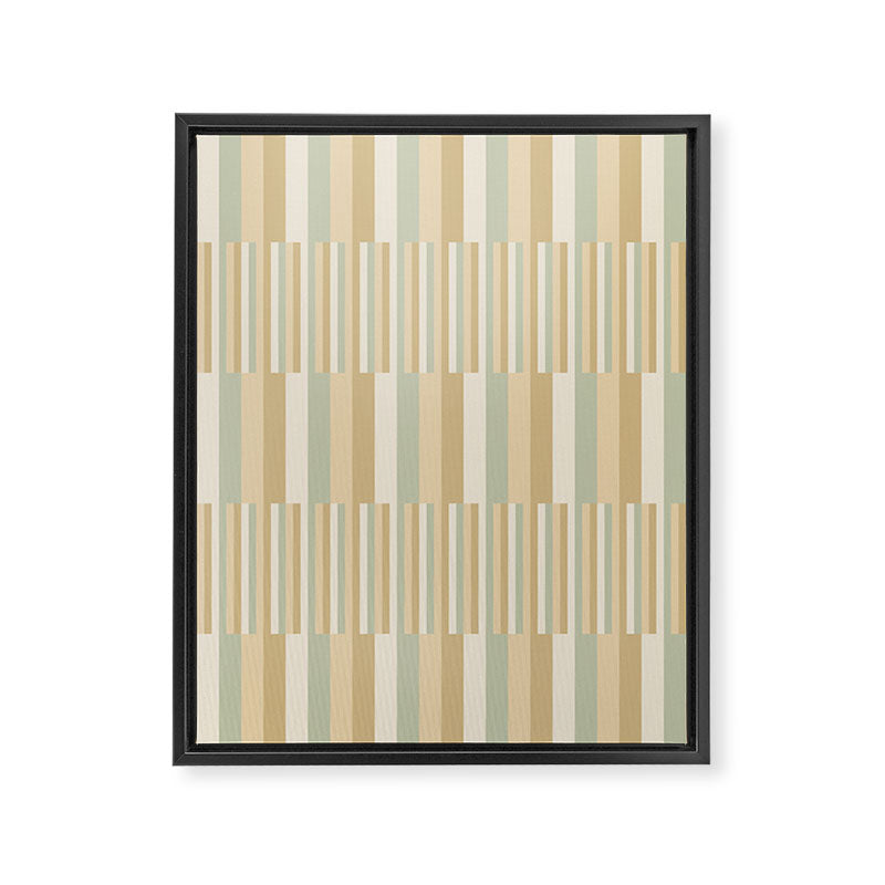 Mixed Stripes Pattern XXII Natural Boho Framed Canvas Print Gallery Image 8