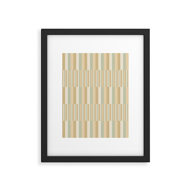 Mixed Stripes Pattern XXII Natural Boho Framed Art Print Gallery Image 6