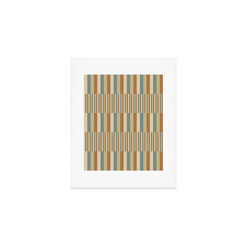 Mixed Stripes Pattern XXIII Natural Boho Art Print Gallery Image 1