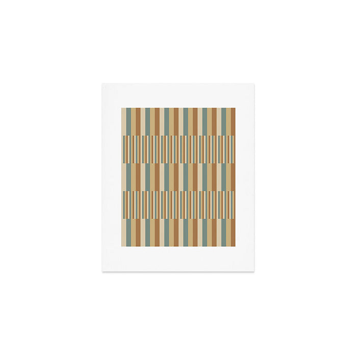 Mixed Stripes Pattern XXIII Natural Boho Art Print Gallery Image 1