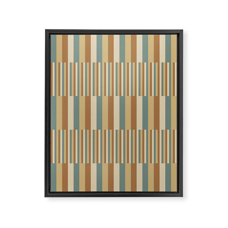Mixed Stripes Pattern XXIII Natural Boho Framed Canvas Print Gallery Image 8