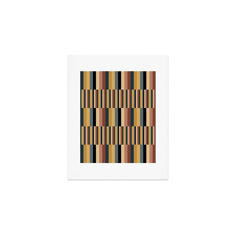 Mixed Stripes Pattern XXIV Bold Retro Art Print Gallery Image 1