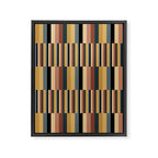 Mixed Stripes Pattern XXIV Bold Retro Framed Canvas Print Gallery Image 8