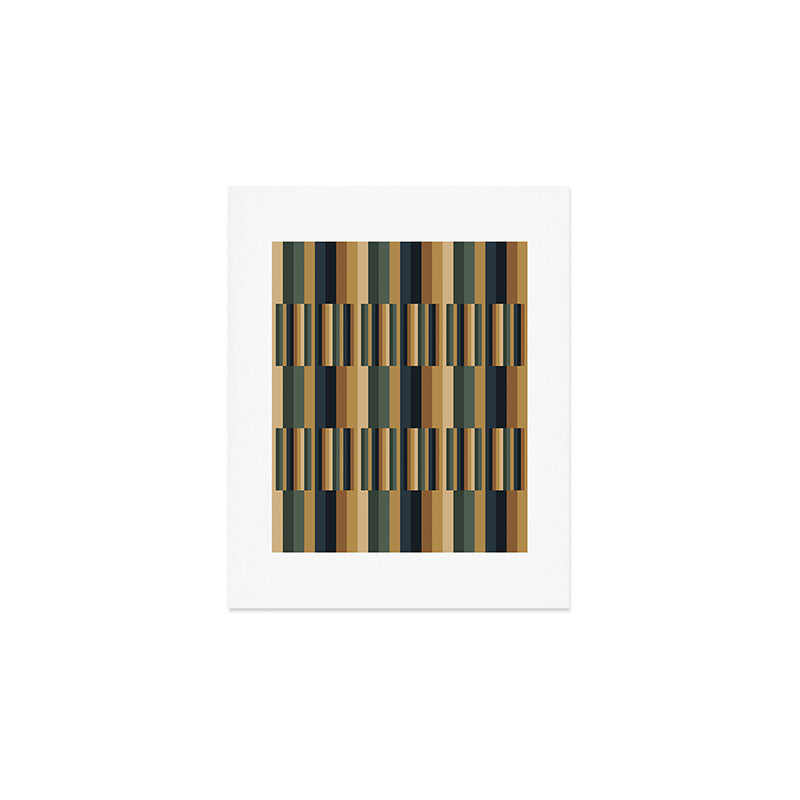 Mixed Stripes Pattern XXV Bold Earthy Art Print Gallery Image 1