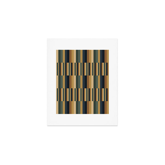 Mixed Stripes Pattern XXV Bold Earthy Art Print Gallery Image 1