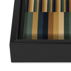 Mixed Stripes Pattern XXV Bold Earthy Framed Canvas Print Gallery Image 3