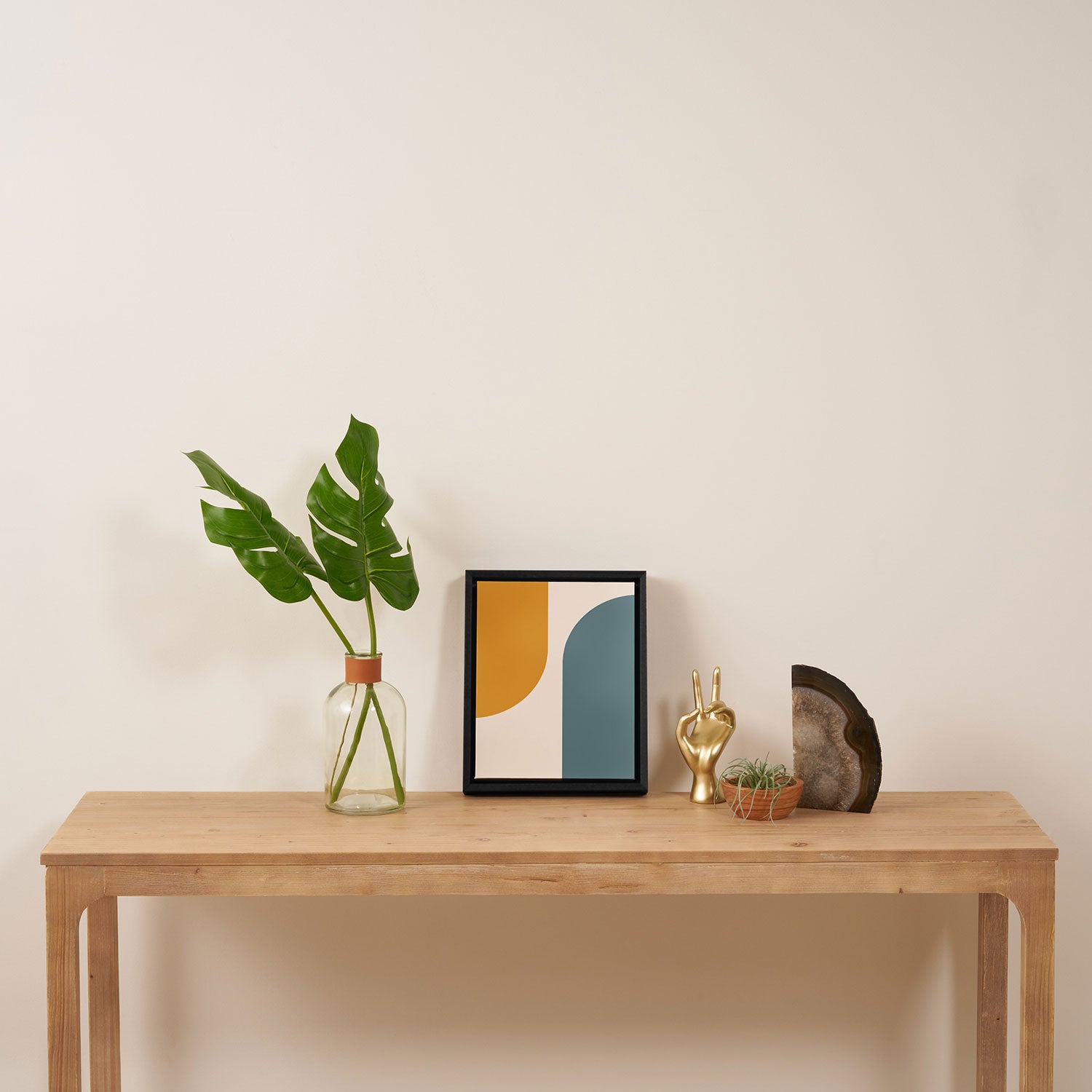 Modern Minimal Arch Abstract LXVIII Framed Canvas Print Gallery Image 4