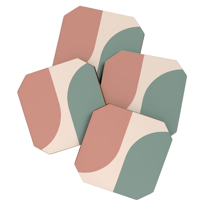 Modern Minimal Arch Abstract LXXVI Coaster Gallery Image 1