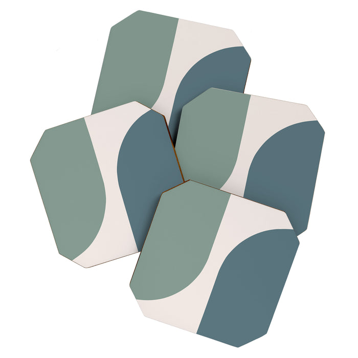 Modern Minimal Arch Abstract LXXVIII Coaster Gallery Image 1