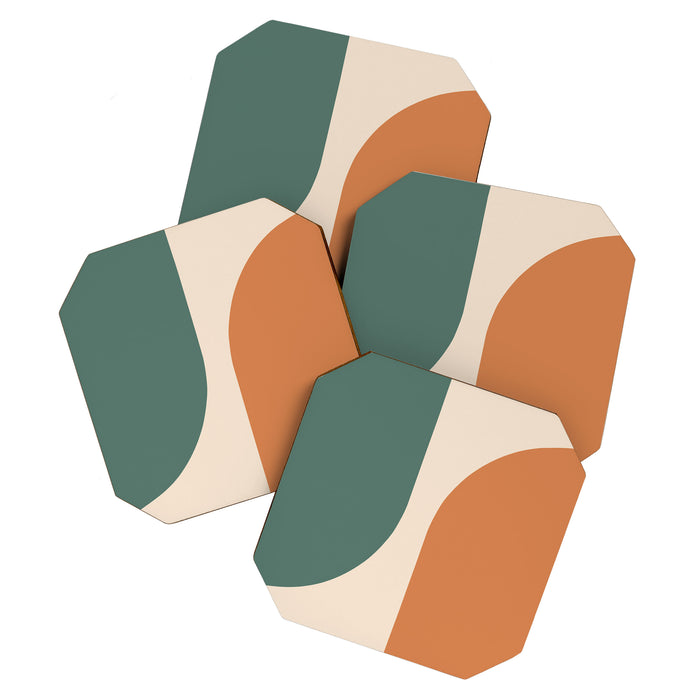Modern Minimal Arch Abstract LXXXIX Coaster Gallery Image 1