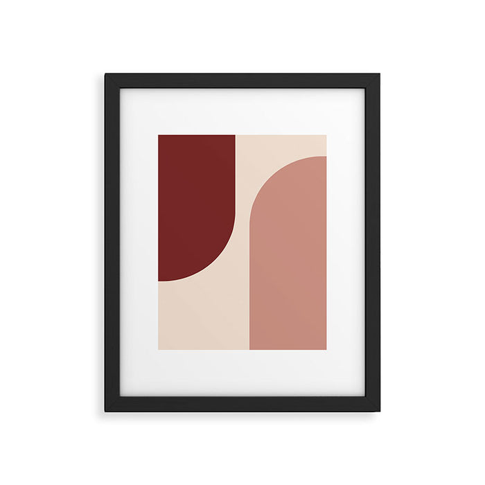 Modern Minimal Arch Abstract LXXXV Framed Art Print Gallery Image 1