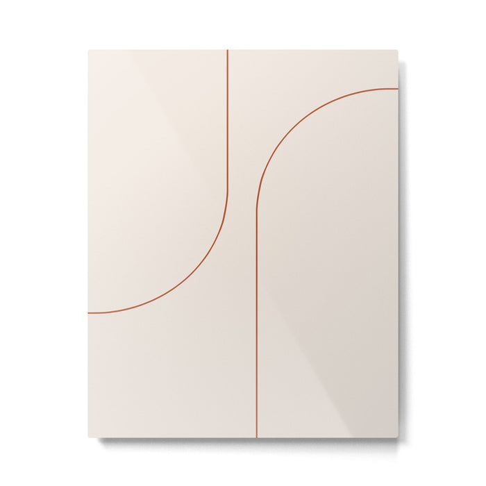 Modern Minimal Line Abstract XXVI Metal Print Gallery Image 1