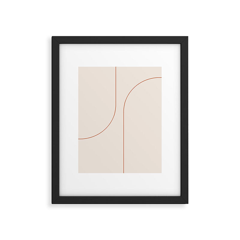 Modern Minimal Line Abstract XXVI Framed Art Print Gallery Image 5