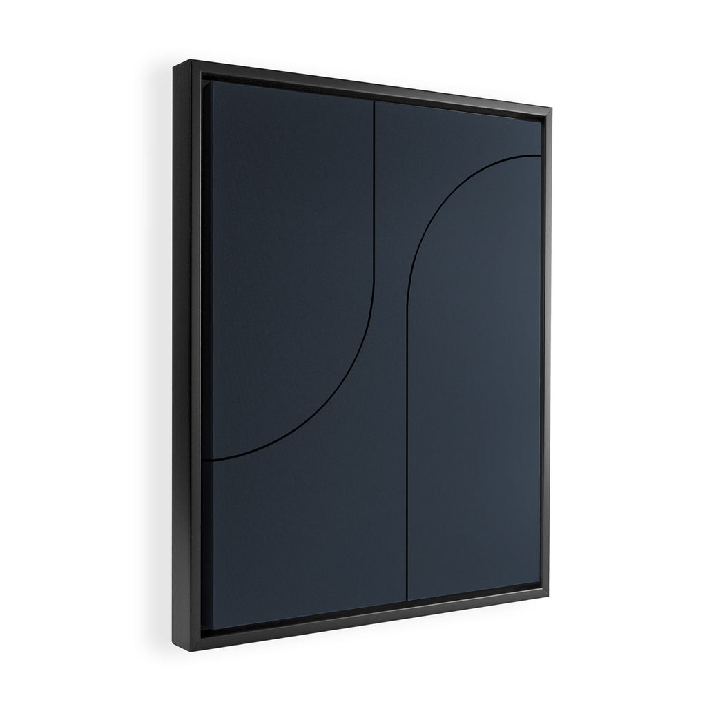 Modern Minimal Line Abstract XXXI Framed Canvas Print Gallery Image 2