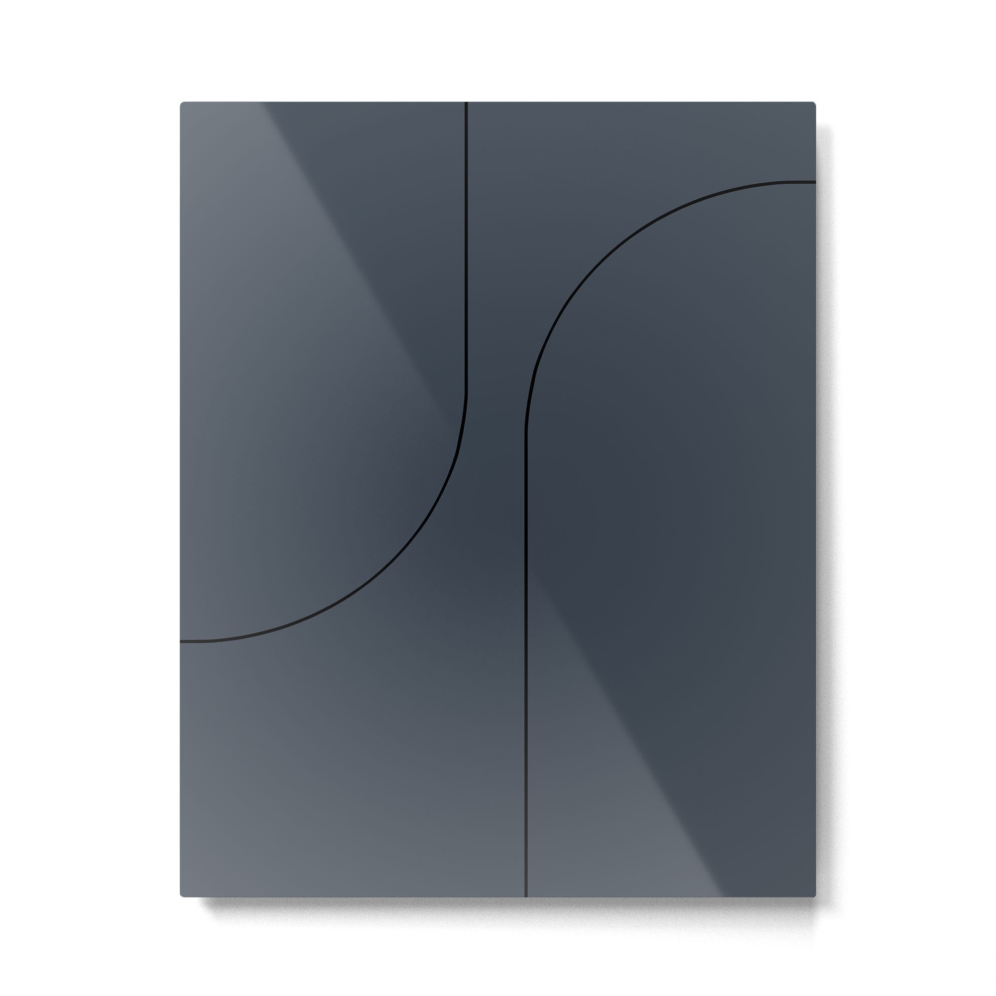Modern Minimal Line Abstract XXXI Metal Print Gallery Image 4