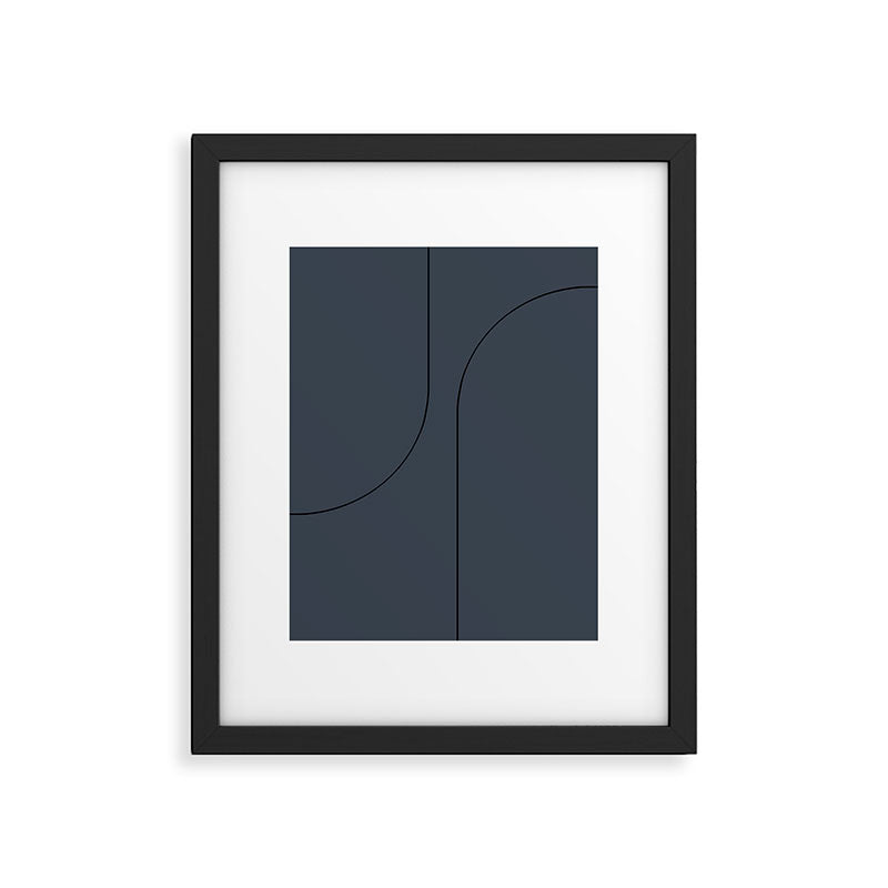 Modern Minimal Line Abstract XXXI Framed Art Print Gallery Image 5