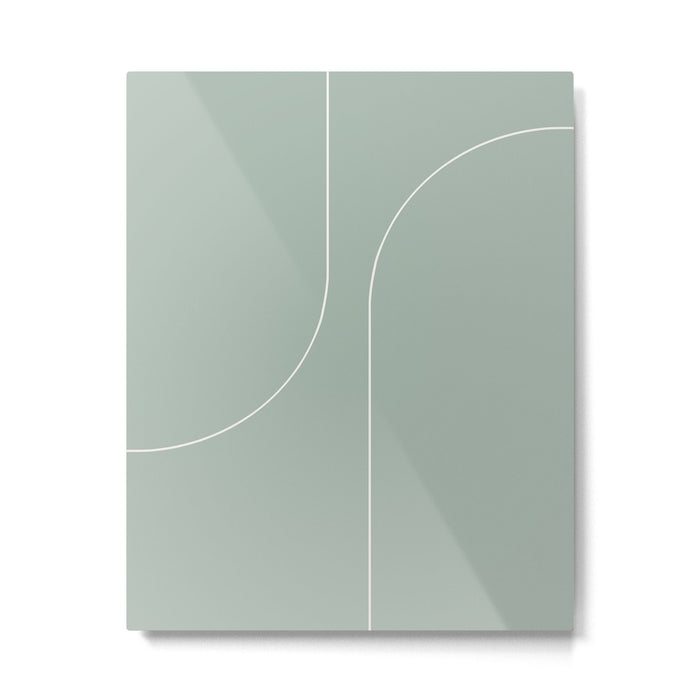 Modern Minimal Line Abstract XXXIX Metal Print Gallery Image 1