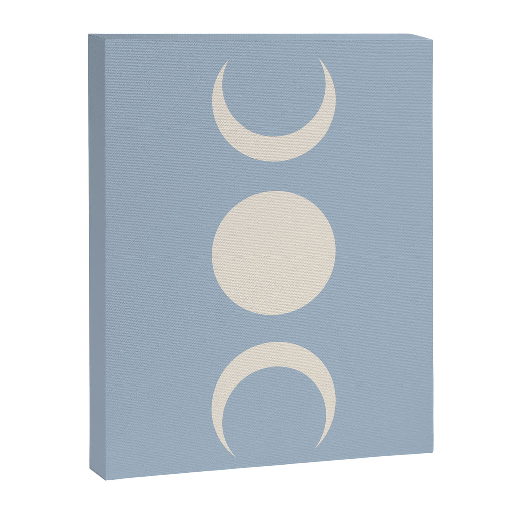 Moon Minimalism - Blue Canvas Print Gallery Image 8