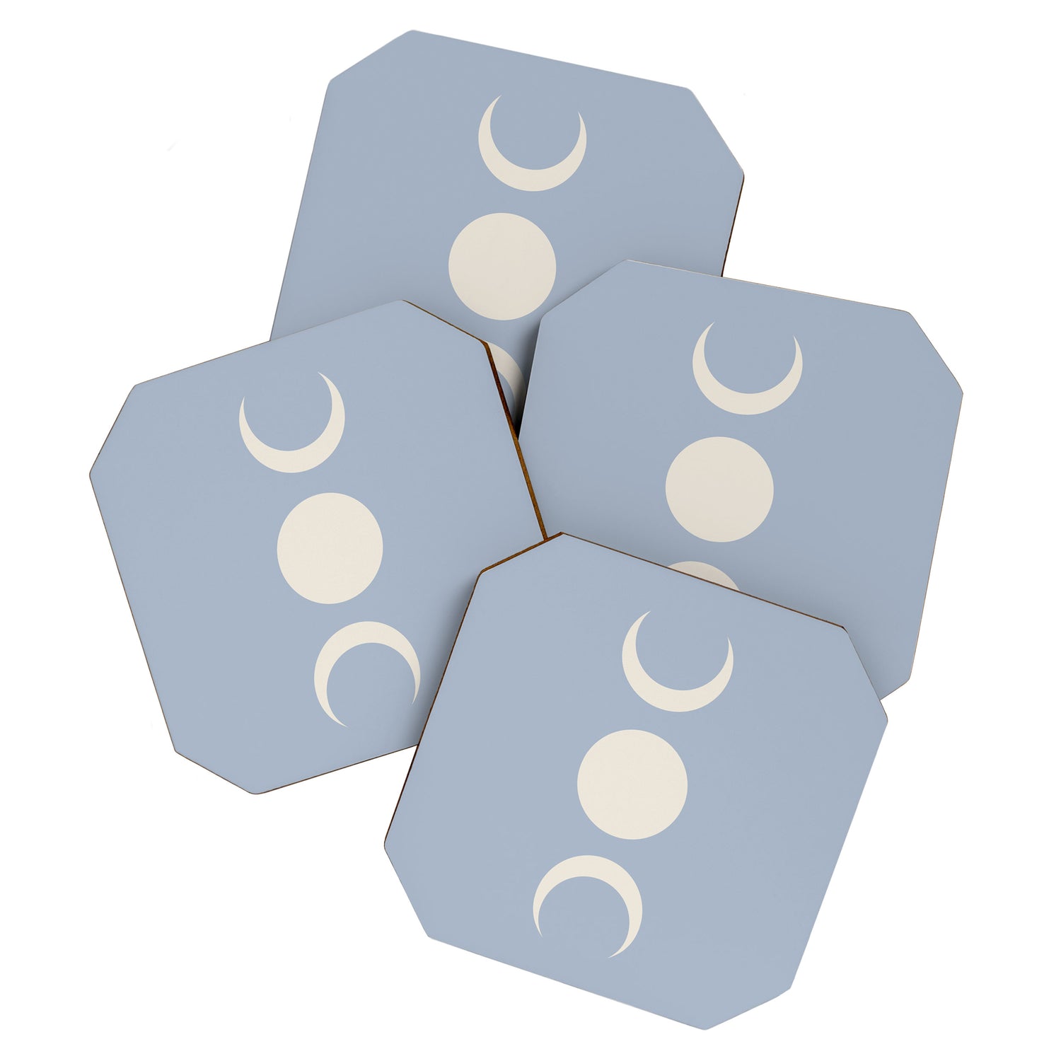 Moon Minimalism - Blue Coaster Gallery Image 1
