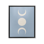 Moon Minimalism - Blue Framed Canvas Print Gallery Image 8