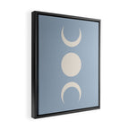 Moon Minimalism - Blue Framed Canvas Print Gallery Image 2
