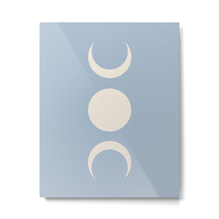Moon Minimalism - Blue Metal Print Gallery Image 1
