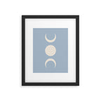 Moon Minimalism - Blue Framed Art Print Gallery Image 4