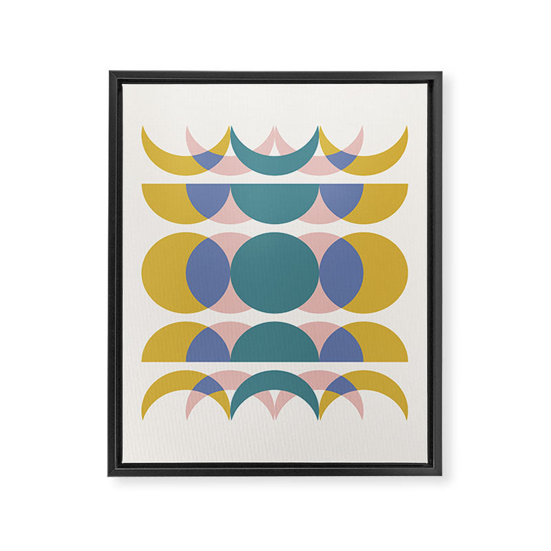 Moon Phases Abstract I Framed Canvas Print Gallery Image 6