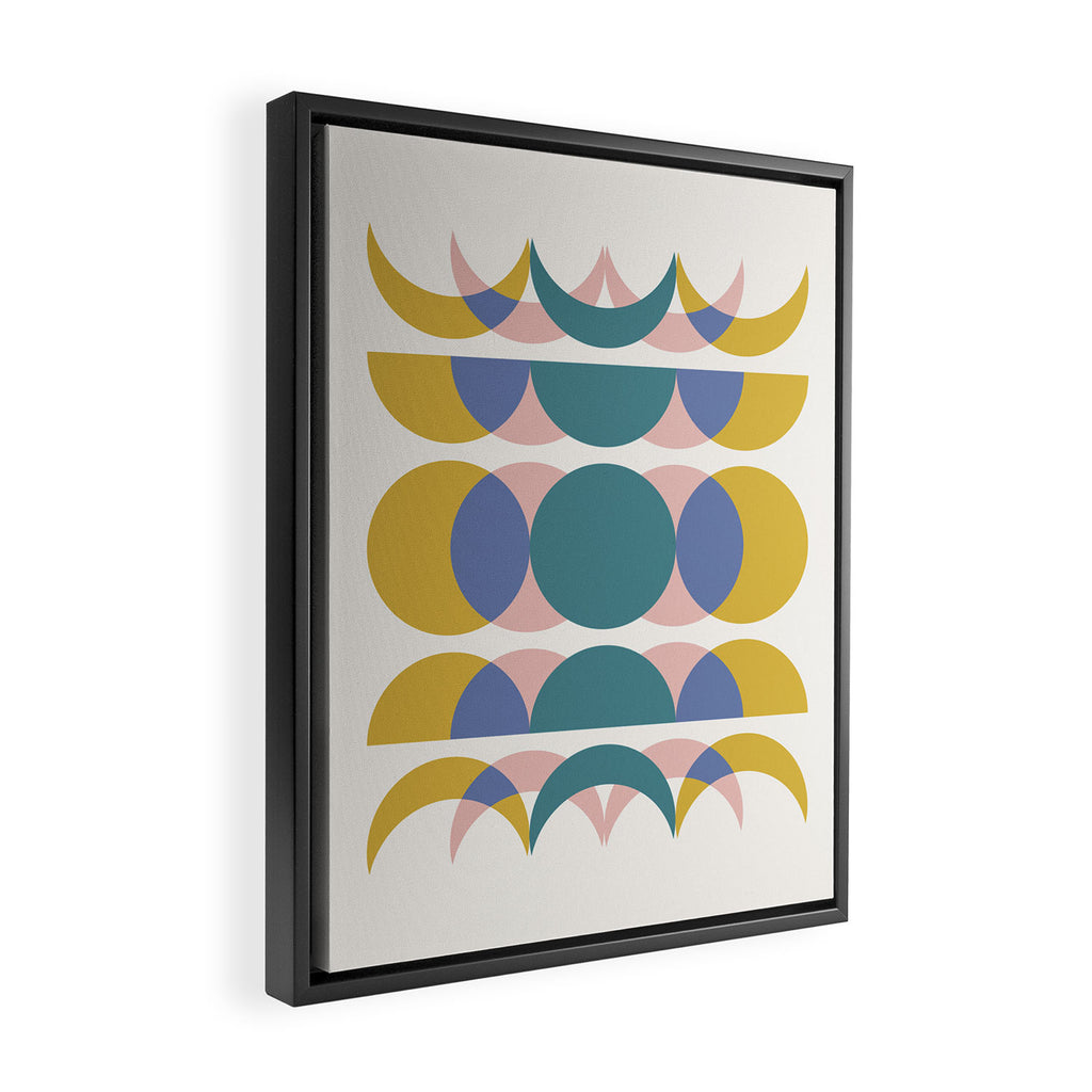 Moon Phases Abstract I Framed Canvas Print Gallery Image 2