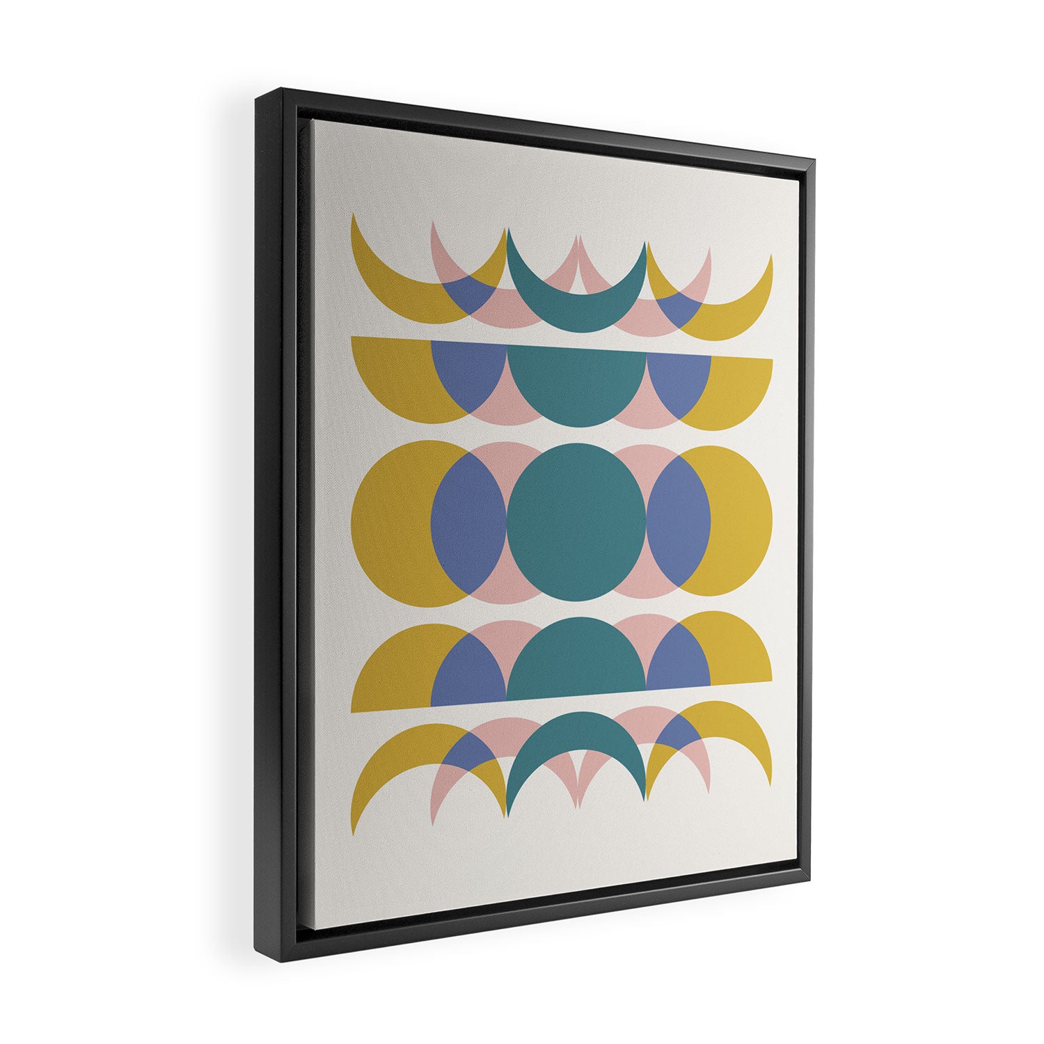 Moon Phases Abstract I Framed Canvas Print Gallery Image 2
