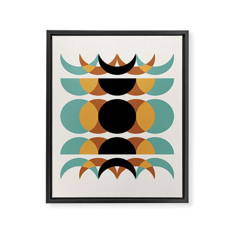 Moon Phases Abstract V Framed Canvas Print Gallery Image 6