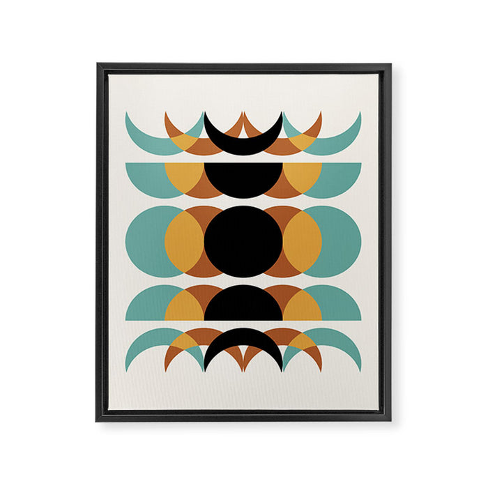 Moon Phases Abstract V Framed Canvas Print Gallery Image 1