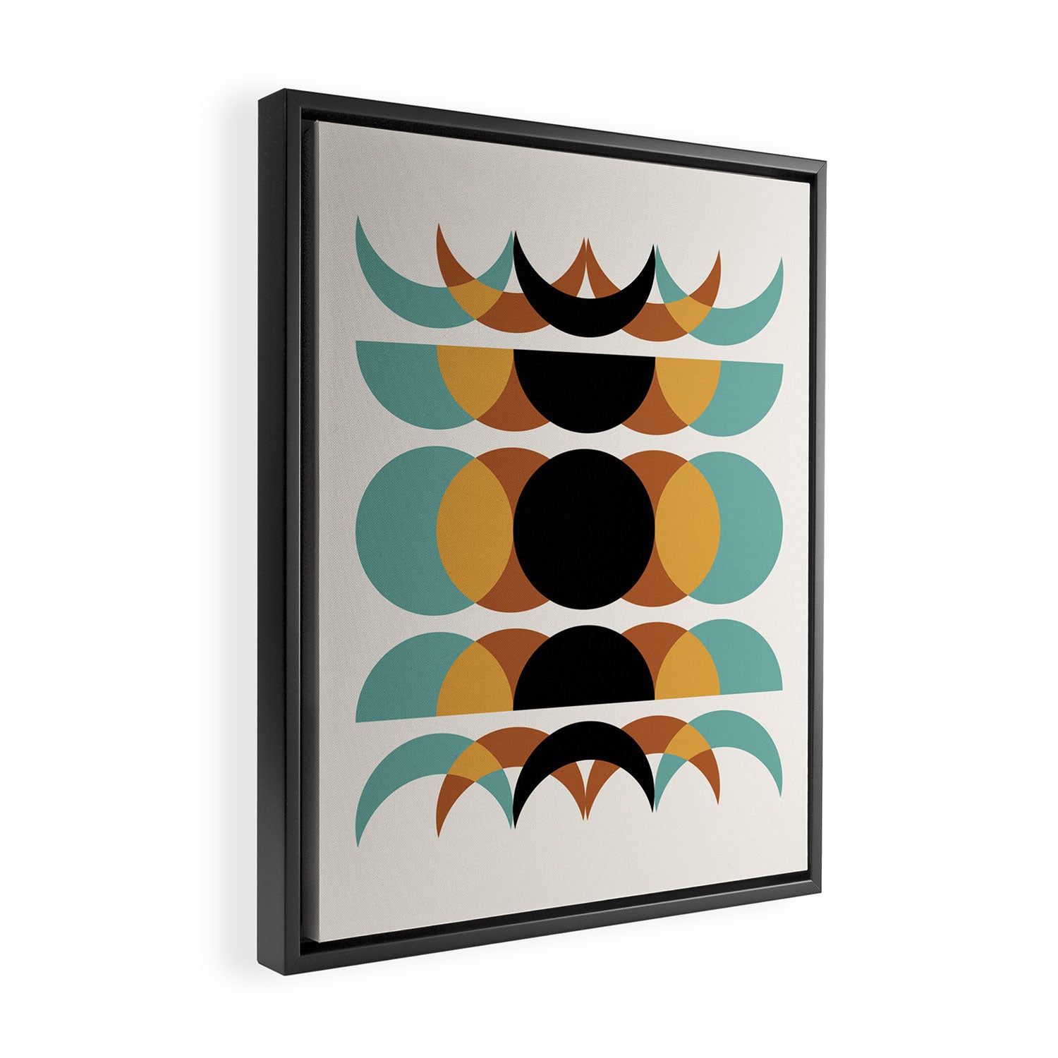 Moon Phases Abstract V Framed Canvas Print Gallery Image 2