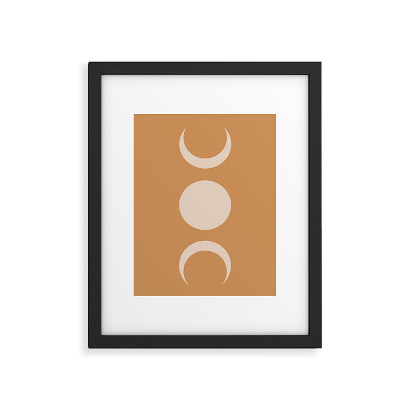 Moon Shapes Minimalism - Desert Sand Framed Art Print Gallery Image 6