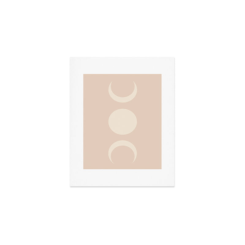 Moon Shapes Minimalism - Ethereal Light Art Print Gallery Image 1