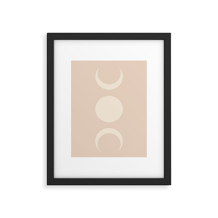 Moon Shapes Minimalism - Ethereal Light Framed Art Print Gallery Image 1
