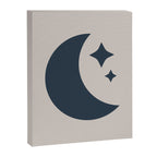 Moon & Stars - Dark Blue Canvas Print Gallery Image 8