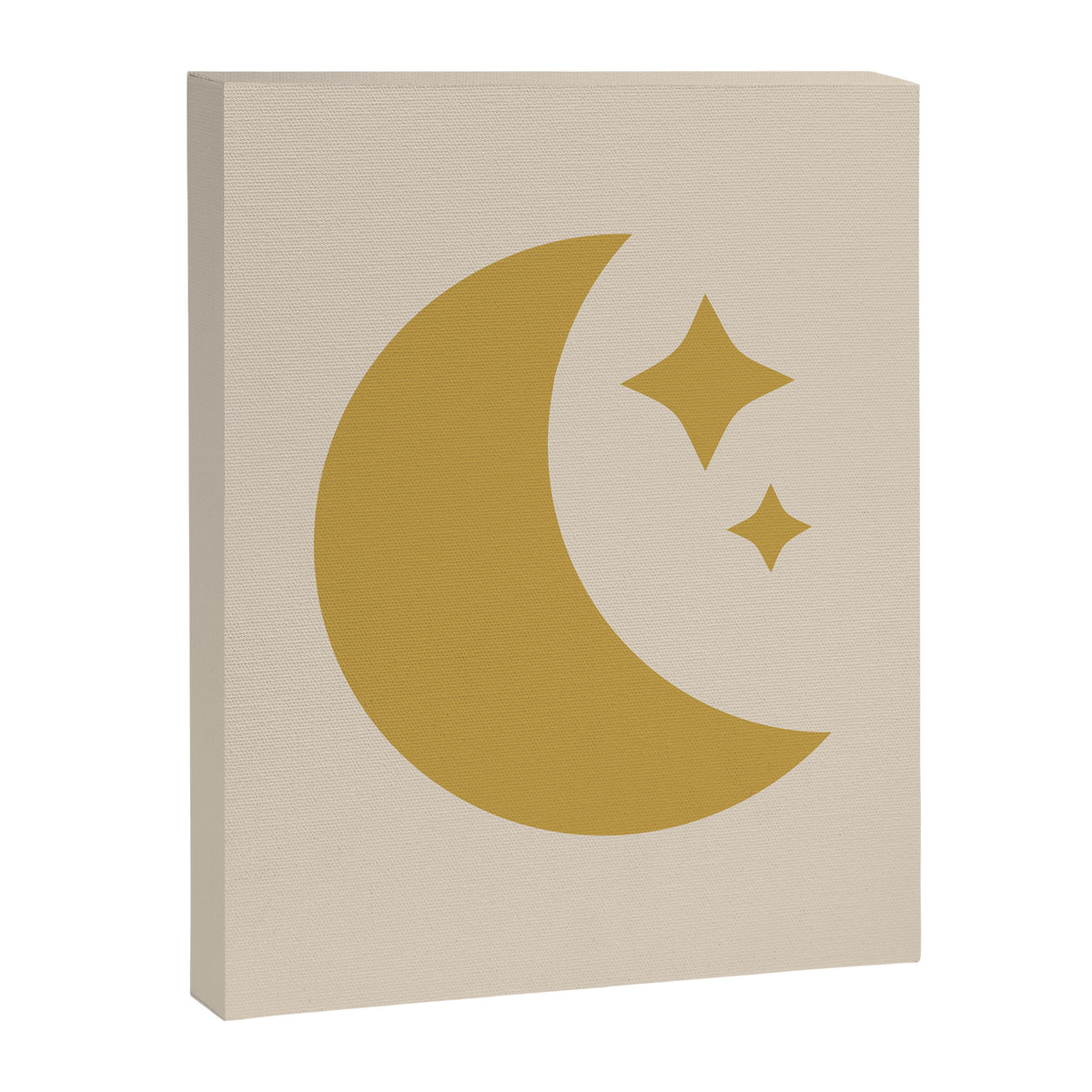 Moon & Stars - Gold Canvas Print Gallery Image 8
