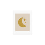 Moon & Stars - Gold Art Print Gallery Image 1