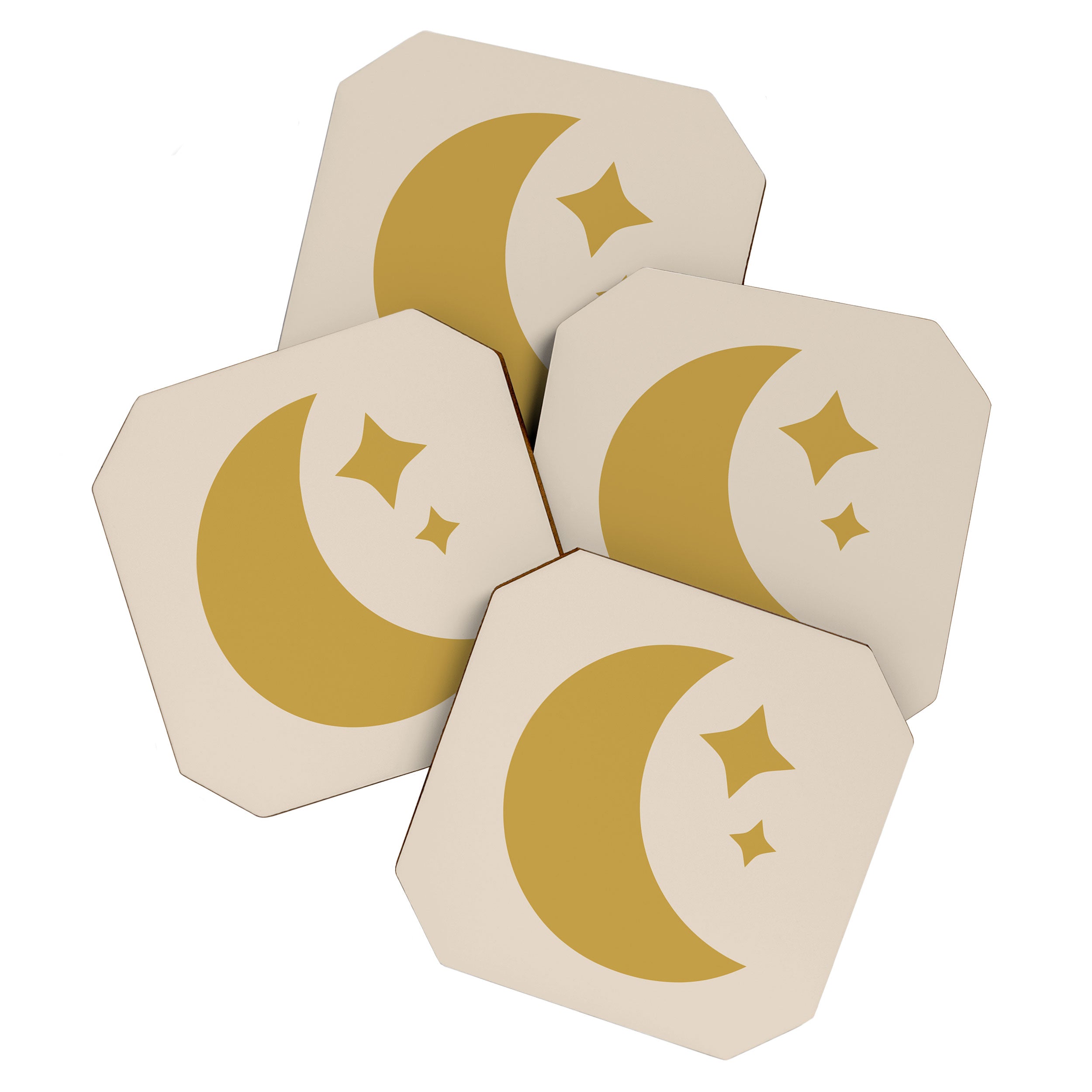 Moon & Stars - Gold Coaster Gallery Image 1
