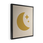 Moon & Stars - Gold Framed Canvas Print Gallery Image 2
