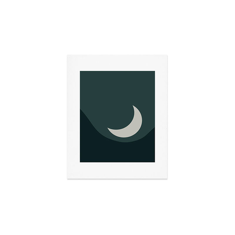 Moonrise Minimalism - Jade Art Print Gallery Image 1