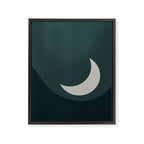 Moonrise Minimalism - Jade Framed Canvas Print Gallery Image 8