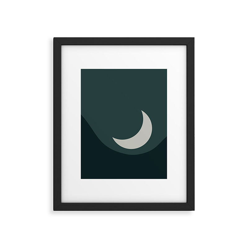 Moonrise Minimalism - Jade Framed Art Print Gallery Image 4
