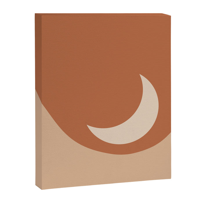 Moonrise Minimalism - Orange Canvas Print Gallery Image 1