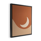 Moonrise Minimalism - Orange Framed Canvas Print Gallery Image 2